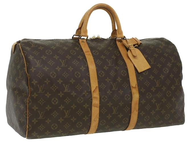 Louis Vuitton-Monogramm Keepall 55 Boston Bag M.41424 LV Auth hs1659 Leinwand  ref.765574
