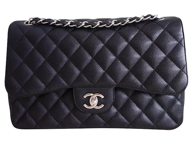 Timeless GM CLASSIC CHANEL BAG Black Leather  ref.765837