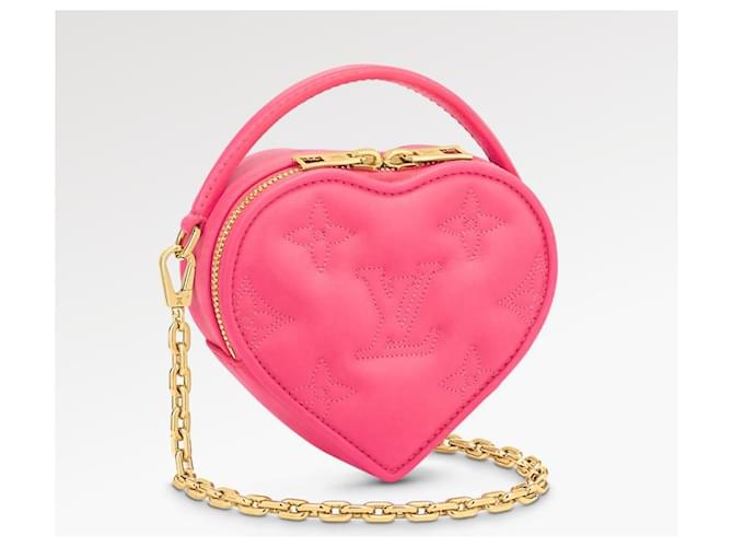 Louis Vuitton Bolsa de coração LV nova Rosa Couro  ref.765864