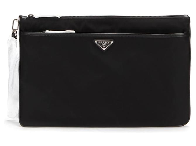 Prada Tessuto Clutch Bag Black ref.765923 Joli Closet