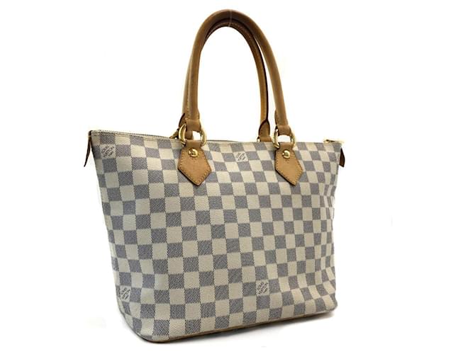 LOUIS VUITTON Tote Bag Handbag Saleya PM Damier Azur Canvas N51186