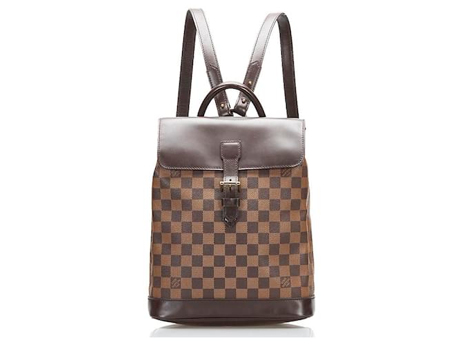 Louis Vuitton Damier Soho N51132 Women's Backpack Ebene