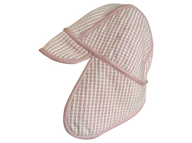 Hermès Cachemira / Gorro de bebé de algodón Rosa