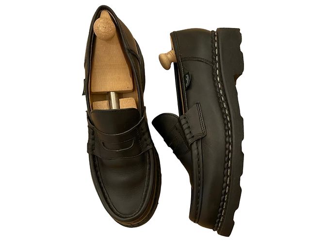 Mocasines « Orsay » Paraboot 38 (5) Cuero liso negro