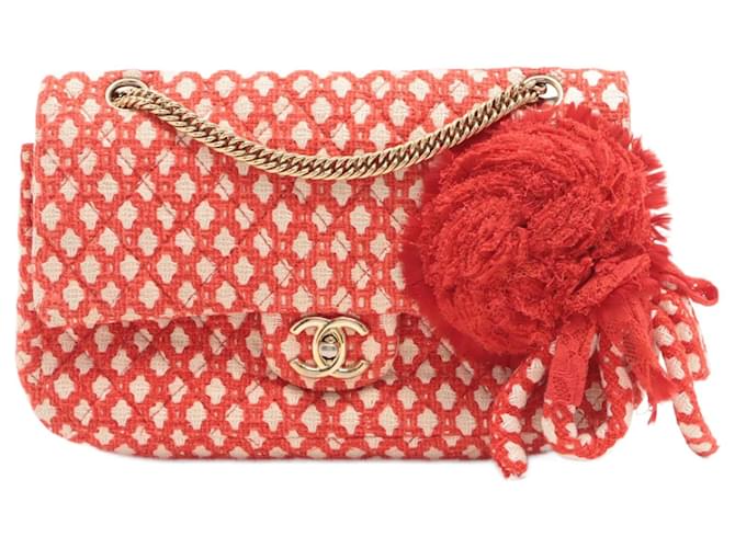 Chanel Timeless Red Wool  ref.766291