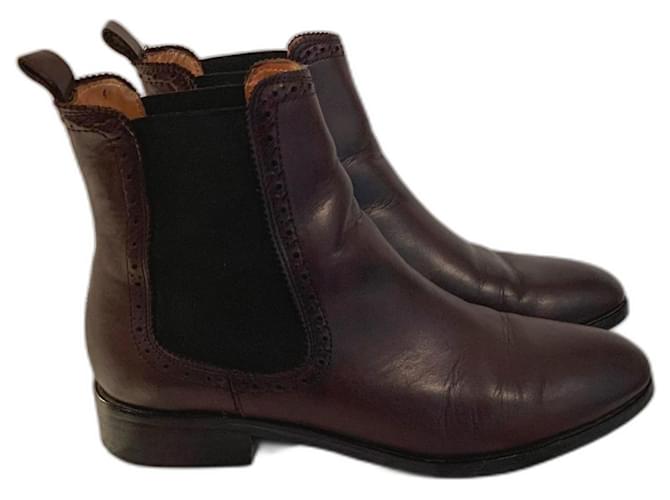 & Other Stories chelsea boots Dark brown Leather  ref.766429