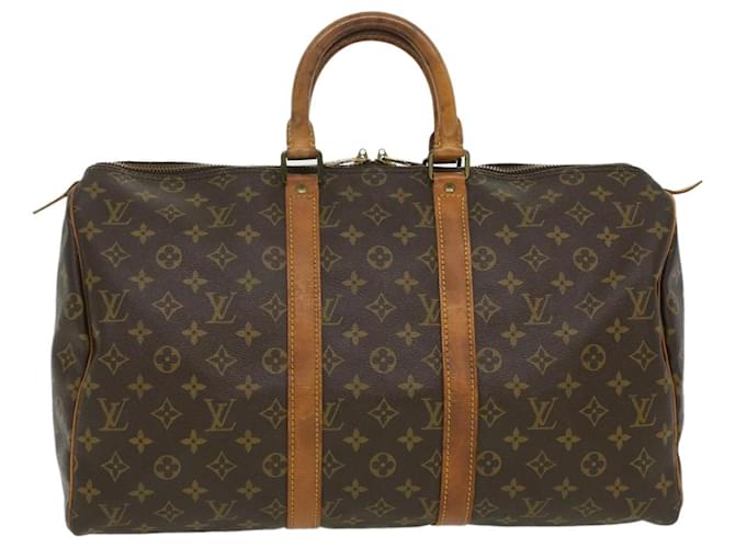 Louis Vuitton Keepall 45 Marrone Tela  ref.766901