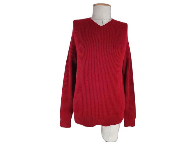Eric Bompard Roter Pullover aus Kaschmir und Wolle 