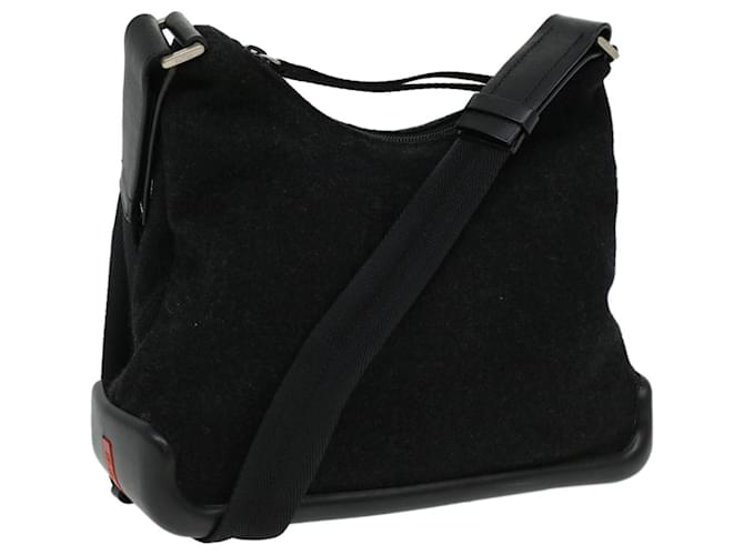 PRADA Sports Shoulder Bag Wool Black Auth ar8671 ref.766952 - Joli