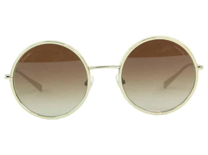 Óculos de sol CHANEL Dourado Metal  ref.767020