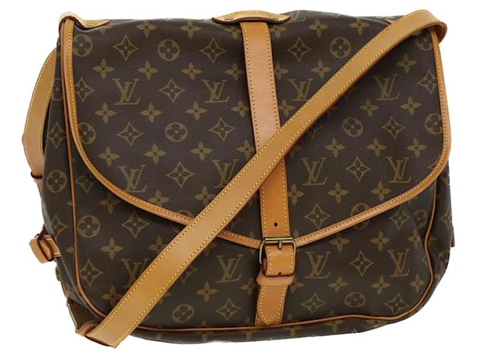 Louis Vuitton-Monogramm Saumur 35 Umhängetasche M.42254 LV Auth jk3013 Leinwand  ref.767022