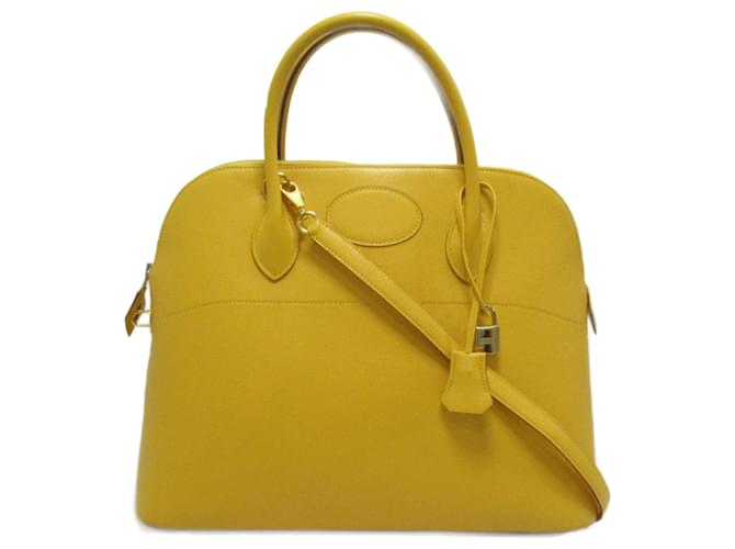 Hermès Epsom Bolide 37 Yellow Pony-style calfskin  ref.767056