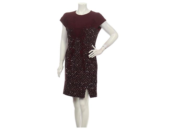Escada Wool Dress Multicolor Size 38 Multiple colors