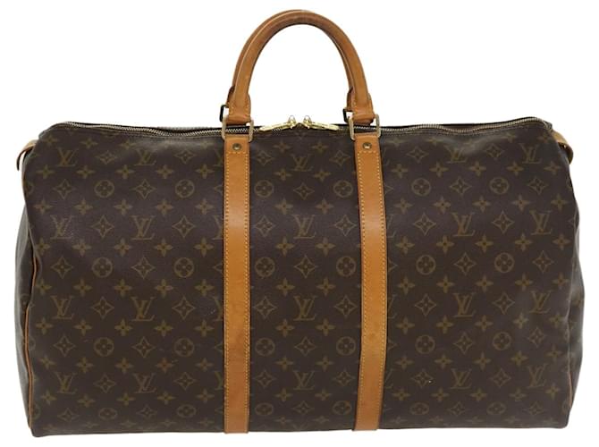 Louis Vuitton Keepall 55 Brown Cloth  ref.767125