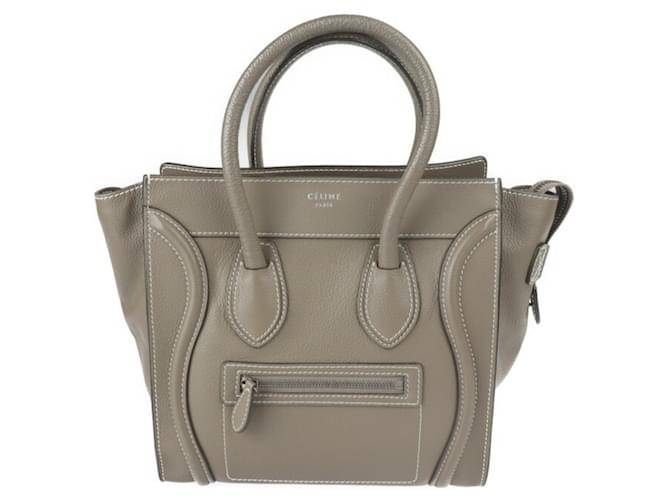 Céline Luggage Khaki Leather  ref.767224