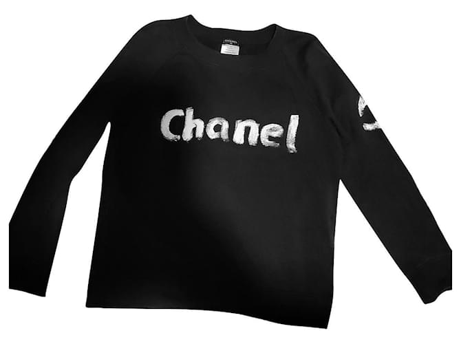 Chanel CC Azul marinho Algodão  ref.767280
