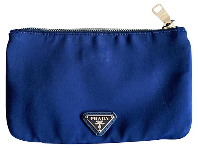 Mini bolsa Prada, Bolsa, Embreagem Azul escuro Sintético  ref.767336