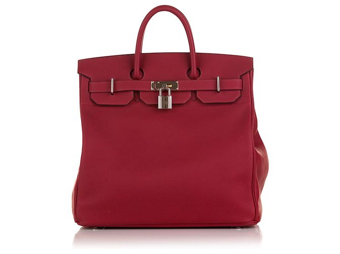 Hermès Hermes Red Clemence HAC Birkin 40 Rot