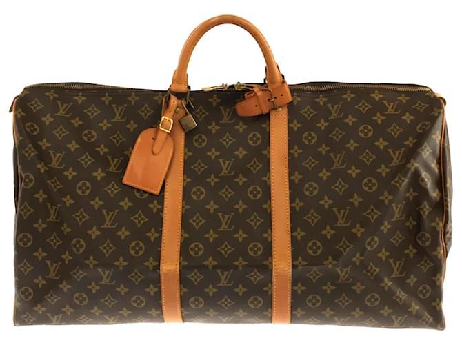 Louis Vuitton Brown Monogram Keepall 60 Cloth  ref.767445
