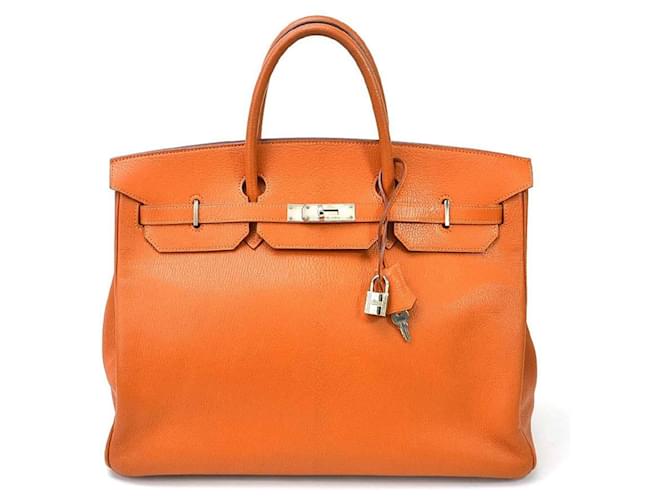 Hermès Birkin 40 Orange Leather  ref.767775
