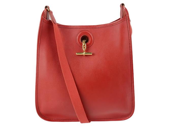 Hermès Evelyne Red Leather  ref.767940