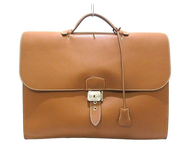 Sac à dépêches Hermès Hermes Sac a Depeche D'oro Pelle