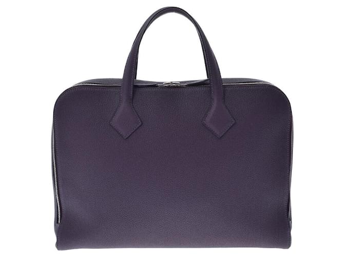 Hermès Victoria Púrpura Cuero  ref.768023