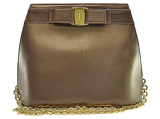 Salvatore Ferragamo Golden Leather  ref.768386