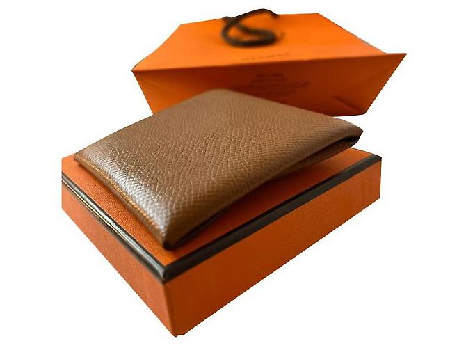 Hermès BASTIA GELDBÖRSE (Veau Epsom) Karamell