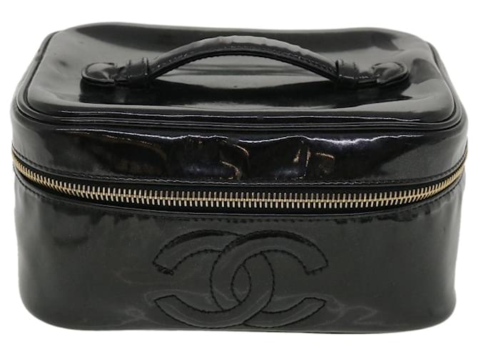 Chanel Vanity Black Patent leather  ref.768642