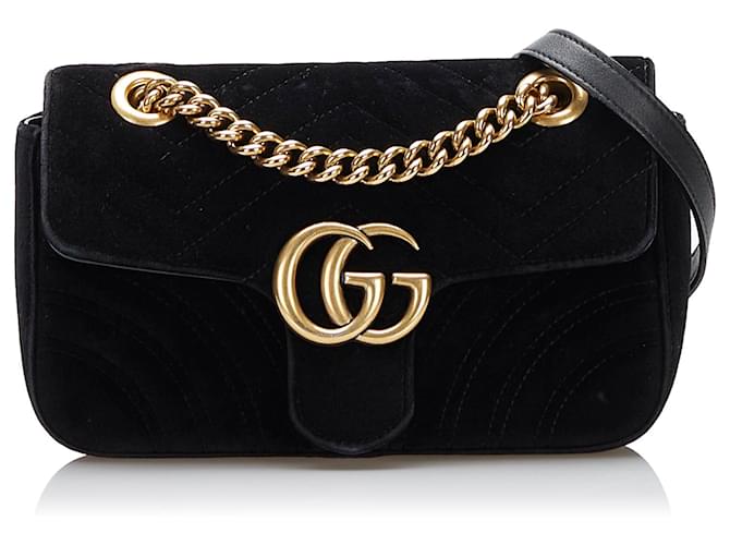 GG Marmont Flap velvet handbag