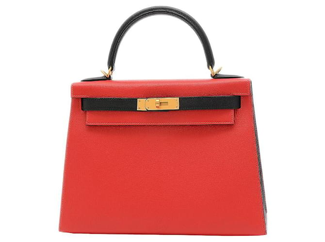 Hermès hermes kelly Red Leather  ref.768909