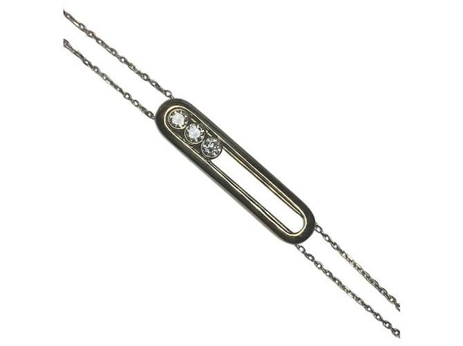 Messika Classic Move Armband Weißgold und Diamanten Silber Hardware