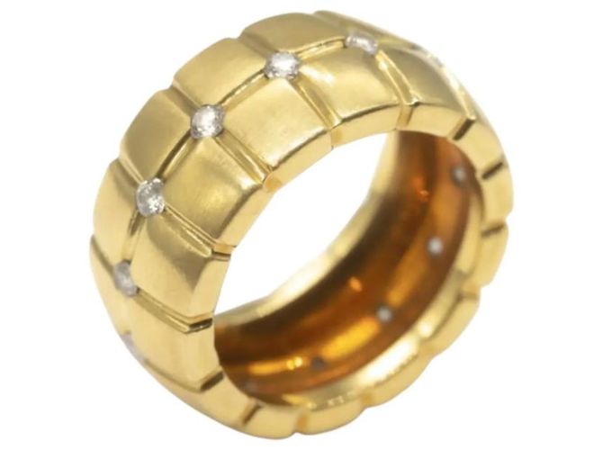 Anello De Beers in oro giallo 18K e diamanti Gold hardware
