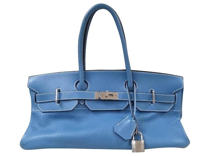 Hermès JPG Shoulder Birkin I Bag Blue Leather  ref.769057