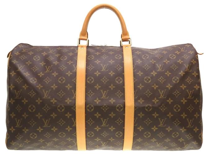 Louis Vuitton Keepall 55 Brown Cloth  ref.769698