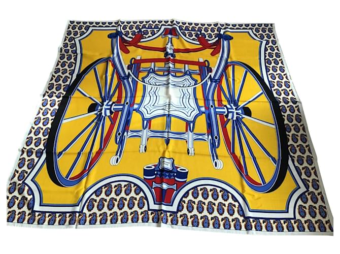Hermès chale cachemire " les roues de Phaeton" Multicolore  ref.769763