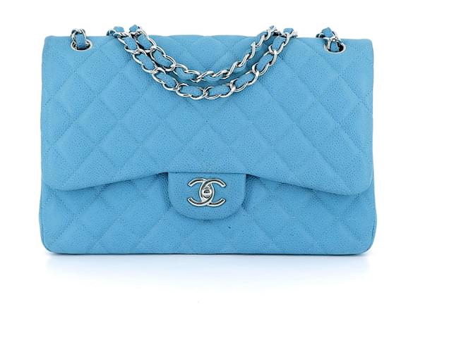Chanel Timeless Blue Leather  ref.769766