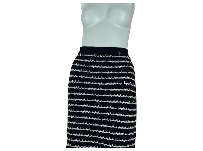 Chanel New Cashmere Skirt Black  ref.769857