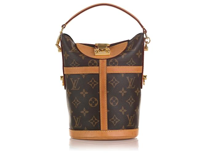 Bucket Bolsa de viaje con monograma marrón de Louis Vuitton Castaño Lienzo  ref.769938
