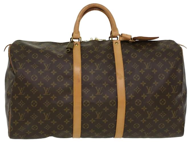 Louis Vuitton Keepall 55 Brown Cloth  ref.769987