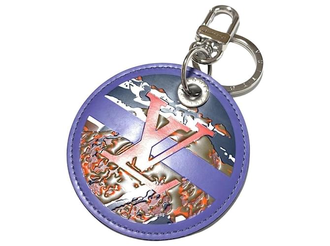 Louis Vuitton Denim Key Chain Bag Charm Blue