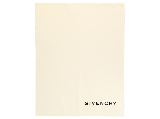 Wollschal mit Givenchy-Logo-Print Weiß Roh Wolle  ref.770252