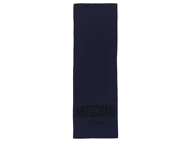 Écharpe en laine bicolore à logo Moschino  ref.770351
