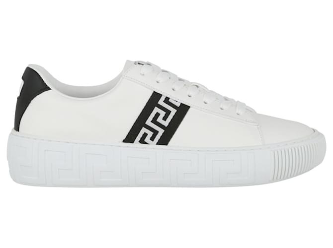 Versace Greca-Turnschuhe Weiß  ref.770364