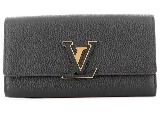 Louis Vuitton Capucines Nero Pelle  ref.770513