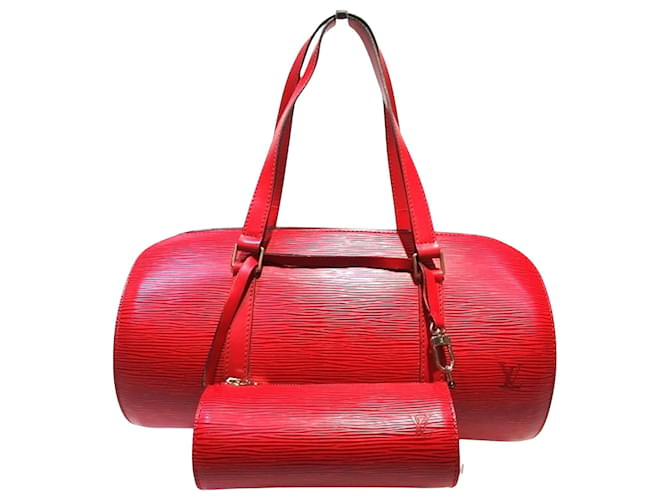 Louis Vuitton Epi Soufflot Hand Bag Red M52227 LV Auth tb611