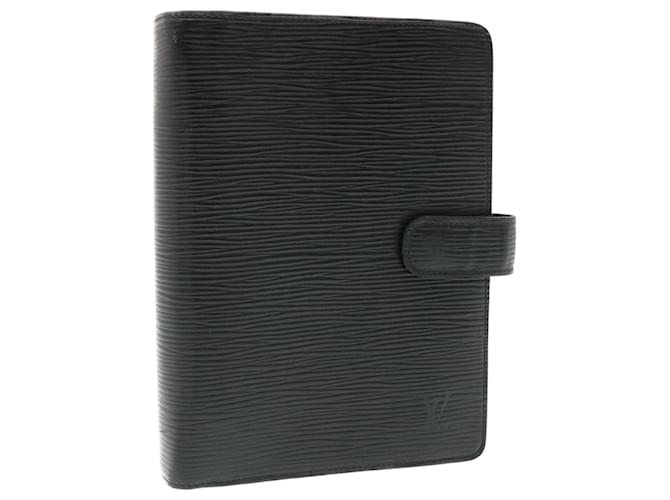 LOUIS VUITTON Epi Agenda MM Day Planner Cover Black R20042 LV Auth 35027 Leather  ref.770788