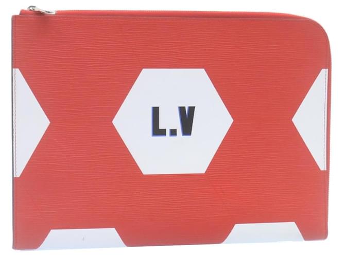 LOUIS VUITTON Epi Pochette Jules GM Clutch Bag Red M63232 LV Auth 34660a Leather  ref.770998