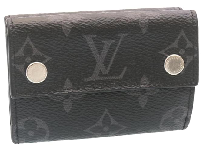LOUIS VUITTON Monogram Eclipse Discovery compact wallet Wallet M67630 auth 34673  ref.771009